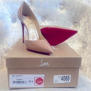 Christian Louboutine Iriza 100 Patent in Nude